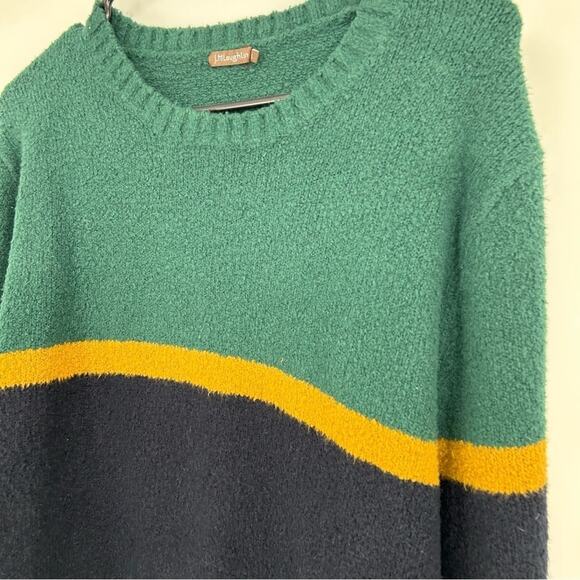 J. McLaughlin Green & Black Color block Crewneck Sweater Size Large - Picture 3 of 5